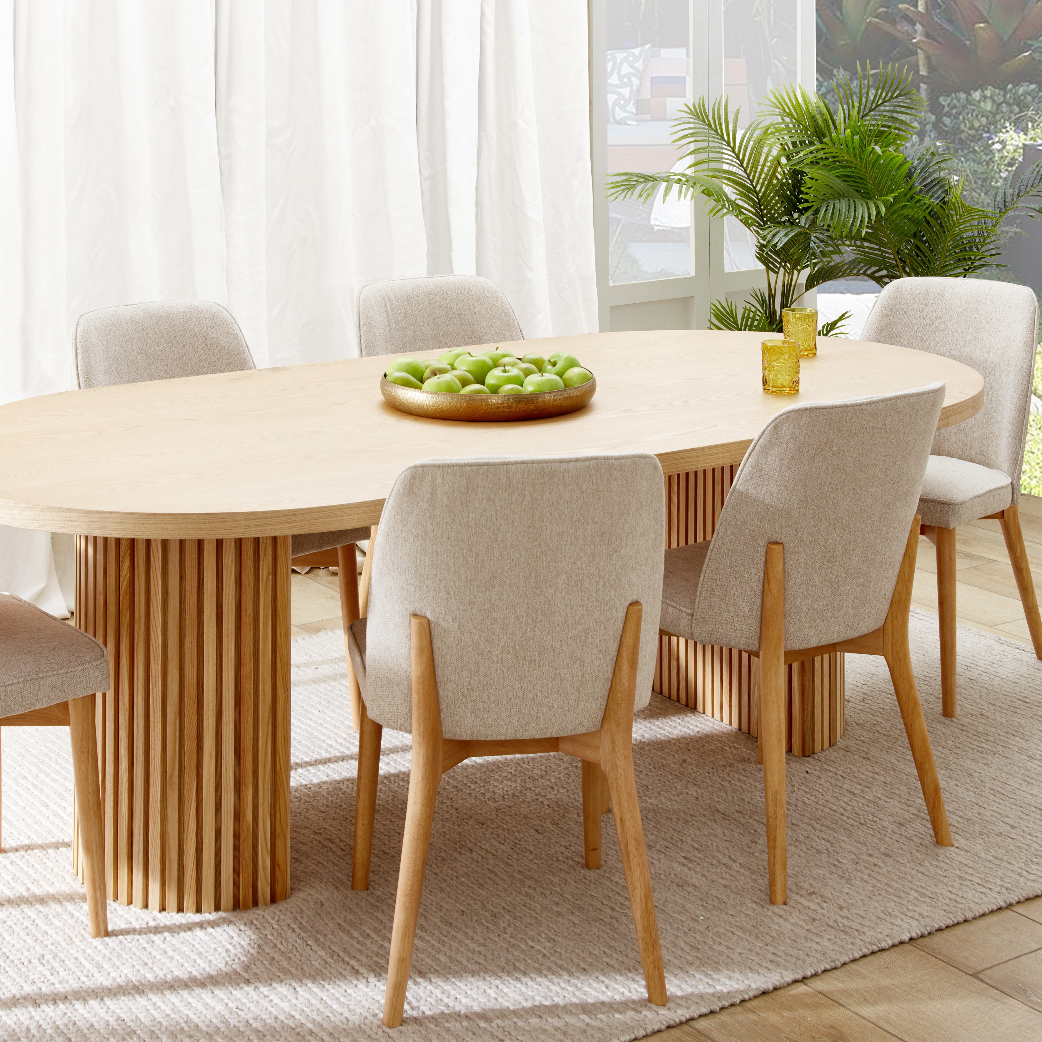 Eclipse natural dining suite with Paris chairs